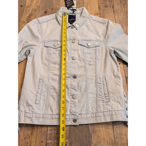 NWT Scotch & Soda Maison Scotch Flamingo Camouflage Denim Jacket Womens Size 3 - Picture 4 of 14